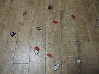 Micky Maus LED Lichterkette + Batterien  3m Girlande Disney  Vintage Disneyana