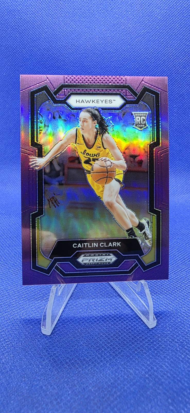 2024 Panini Prizm Draft Picks Purple Prizm # 59/75 Caitlin Clark #57 Rookie RC