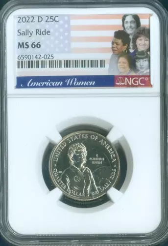 2022 D SALLY RIDE QUARTER NGC MS66 QUALITY✔️ AMERICAN WOMEN