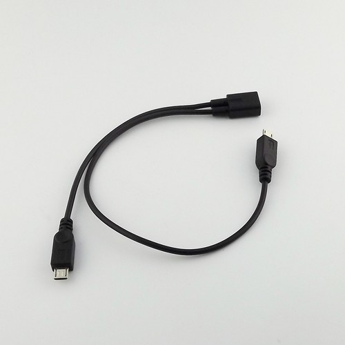 Micro USB 2.0 Female To Dual 2 Male Splitter Y Extension Data Charger Cable Cord - Picture 1 of 6