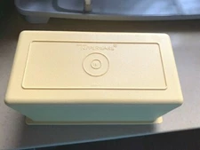 Tupperware Vtg Butter Dish Keeper Container 1# Harvest Gold Almond 639-11 638-11