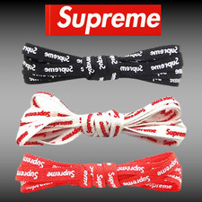 3 PAIR- AF1 SUPREME Shoe Laces 3 BLACK, RED, WHITE