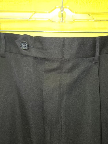 Pantalone Glen Oaks collezione nero plissettato vestito pantalone poliestere 36x34 - Foto 5 di 15