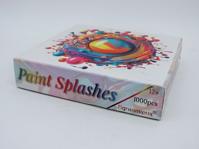 Bgraamiens Puzzle-Paint Splashes 1000 Pieces Gradient Colorful Puzzle for Adults