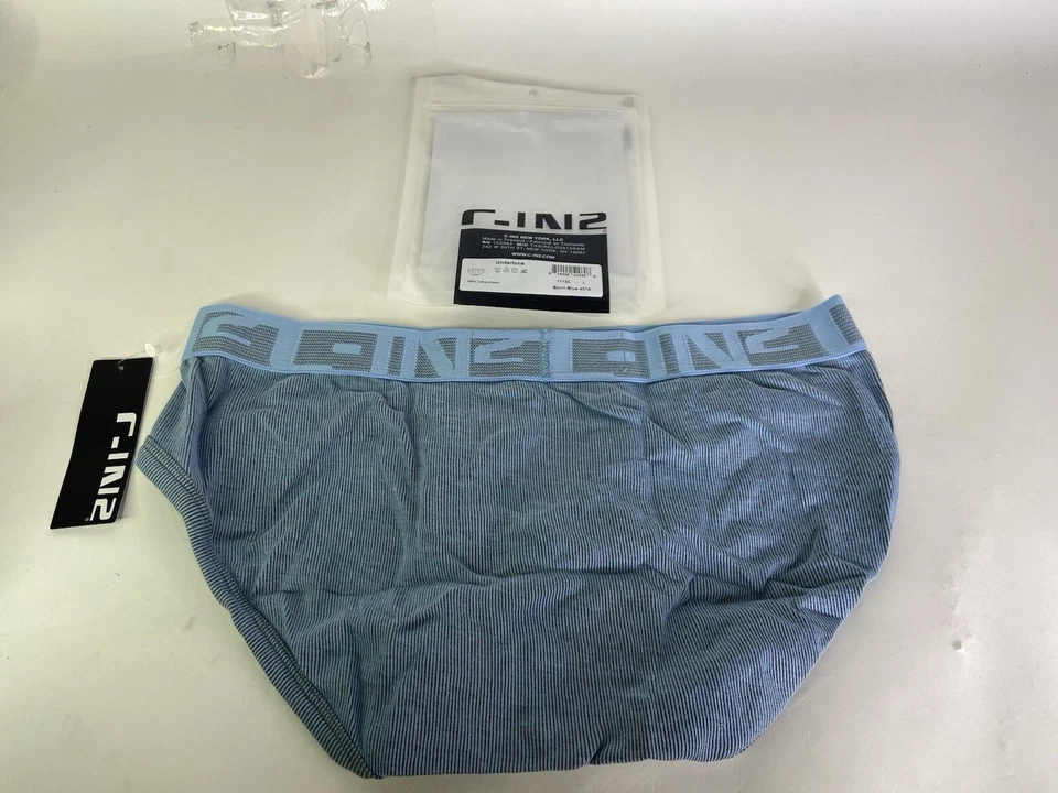Ropa interior calzoncillo de tiro bajo de algodón Undertone C-IN2 azul Bjorn 437A para hombre talla L Foto 2 de 4
