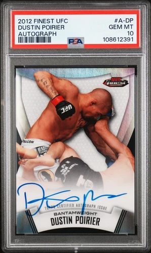 Dustin Poirier 2012 Topps Finest UFC On Card Autograph PSA 10