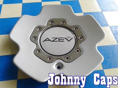 AZEV Wheels [76] SILVER Center Caps # Z 0124 Custom Wheel Metal Center Cap (1)  