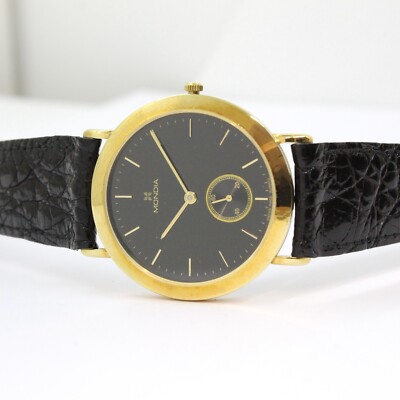 Mondia da uomo rotondo al quarzo cassa in oro 18 kt Ref