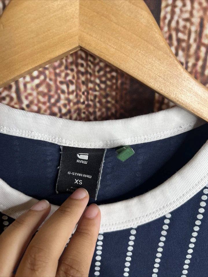 Camisa G Star Raw Para Hombre XS Rayas Azul Blanco Foto 2 de 3