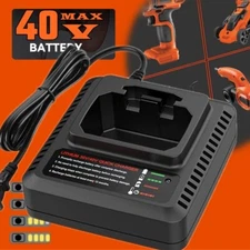 40 Volt for Black Decker 40V 2.0Ah Max Lithium Battery /Charger LBX2040 LBXR36