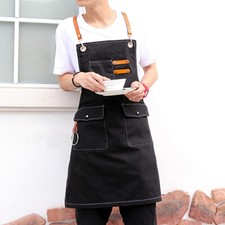Regolabile Denim Aletta Tasca Grembiule Cucina Barbiere Fiorista Negozio Lavoro