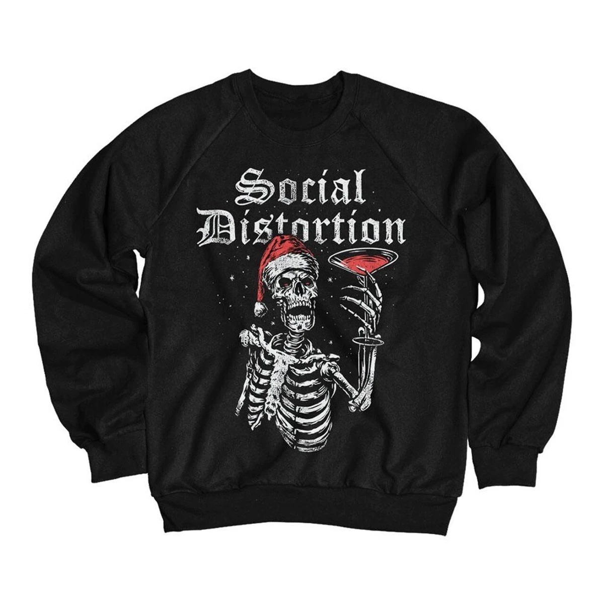 Social Distortion Holiday Martini Skelly Crewneck Sweatshirt