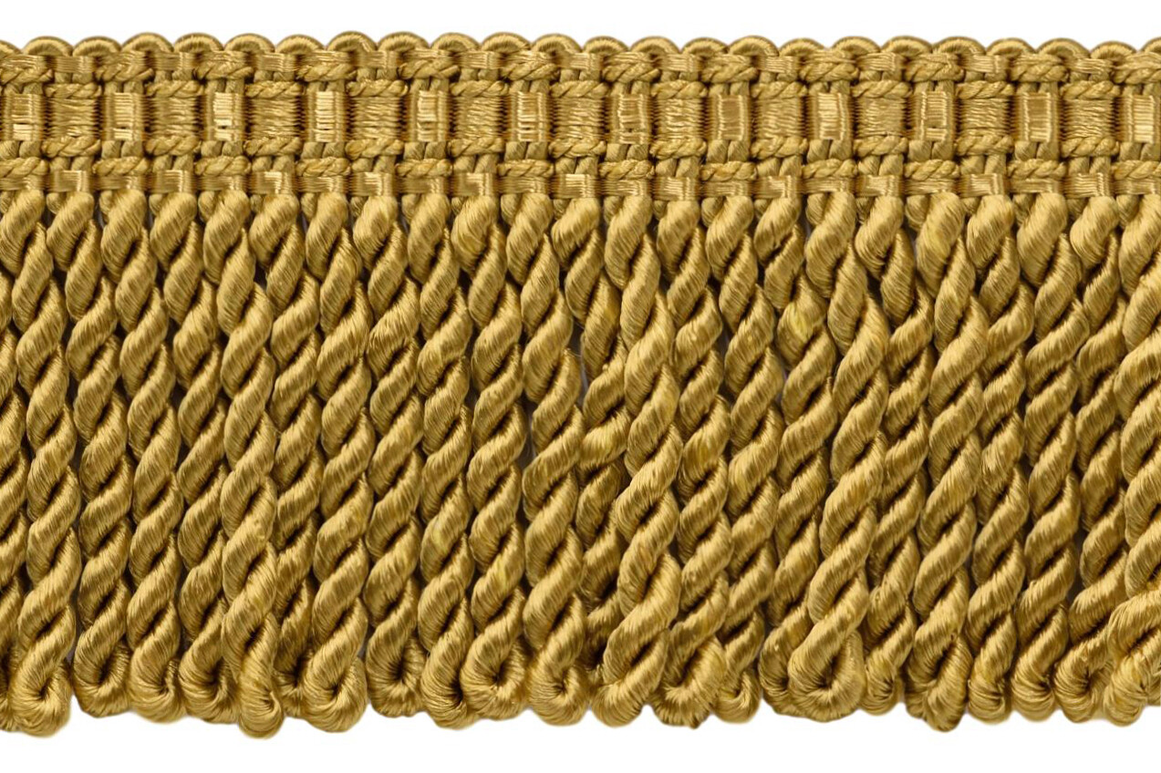 Antique Gold / 3"" Bullion Fringe Trim / Decorative Gimp Design / 5 Yards