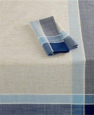 HOME WEAR - Hudson Easy Care Natural & Ivory 60 x 120 Oblong Tablecloth