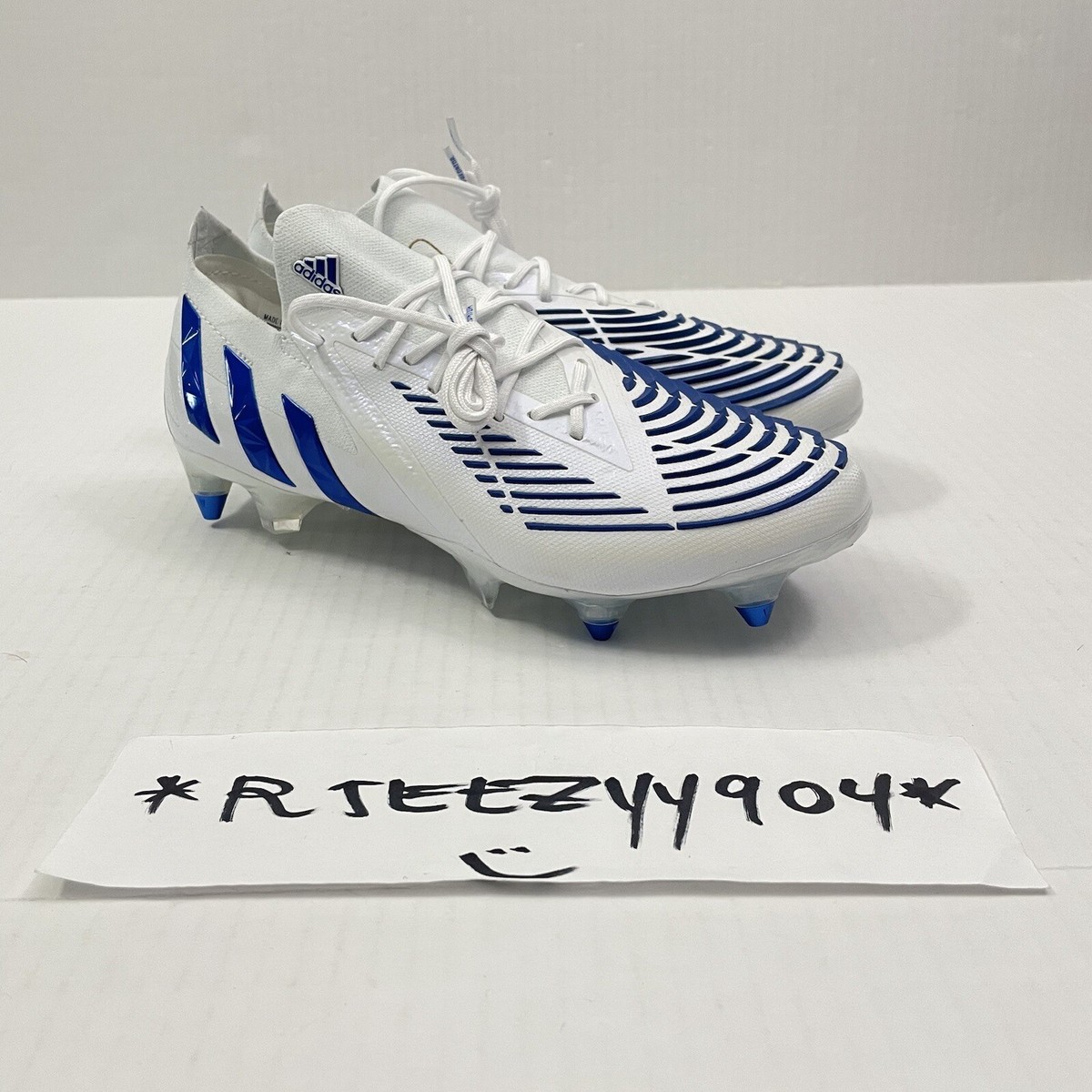 Mens Size 7.5 | Adidas Predator Edge .1 Low SG Soccer Cleats White