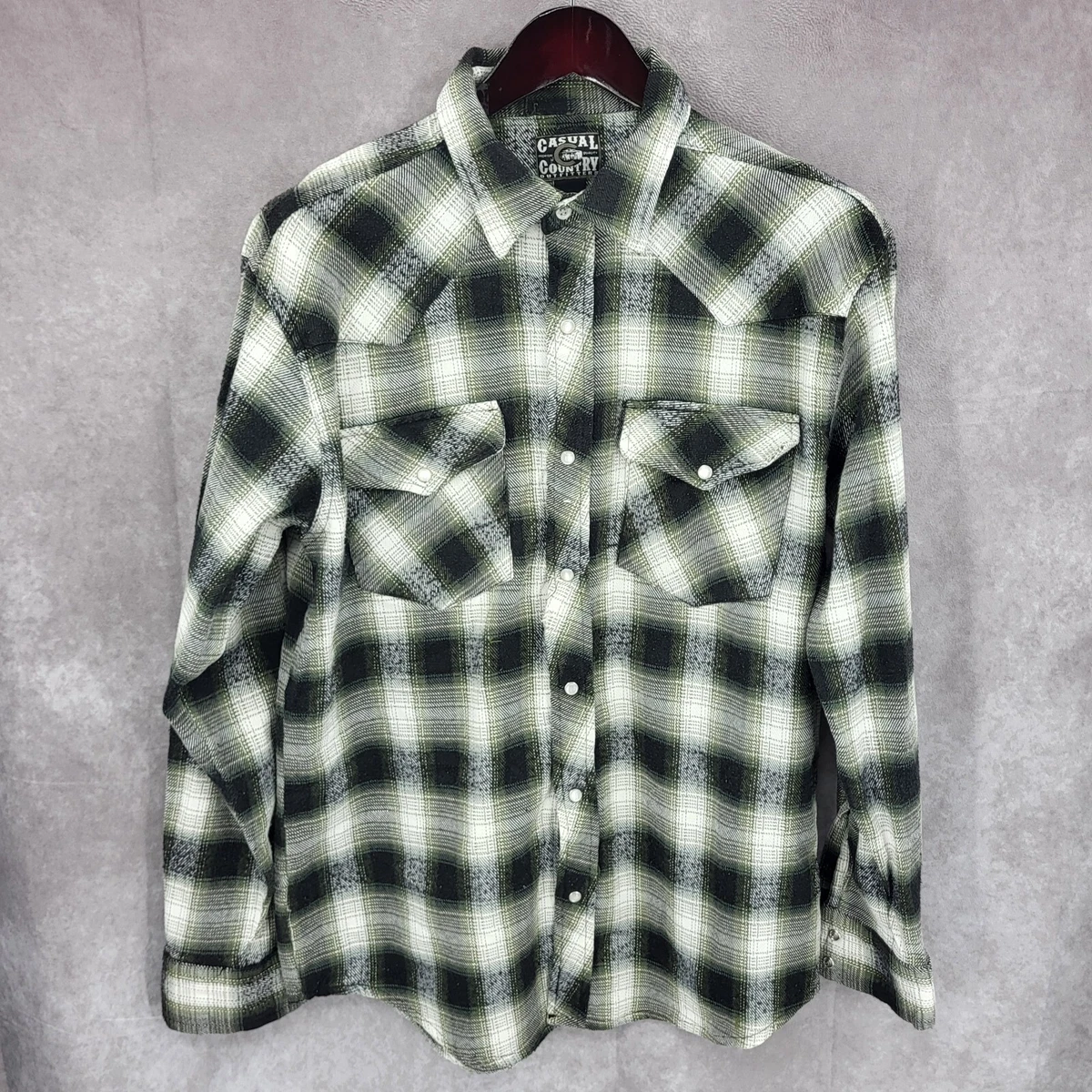 Camisas A Cuadros Con Botones Para Hombre, Camisas De Manga | Meses Sin