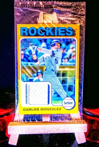 Carlos Gonzalez 2011 Topps Lineage 75R-CGO Rockies Mini Game Used Relic (NM-M) ✨