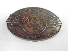 1970s VINTAGE BELT BUCKLE 16- 017 - BILLY MILLS - 10K INDIAN YOUTH WALK