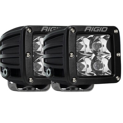 Rigid SAE Fog Light 3'' 2x30W Spot Beam Surface Mount Black Pair D-Series Pro