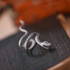 I13 Ohrring einzelner Ohrclip Schlange Stil C Sterling Silber 925 