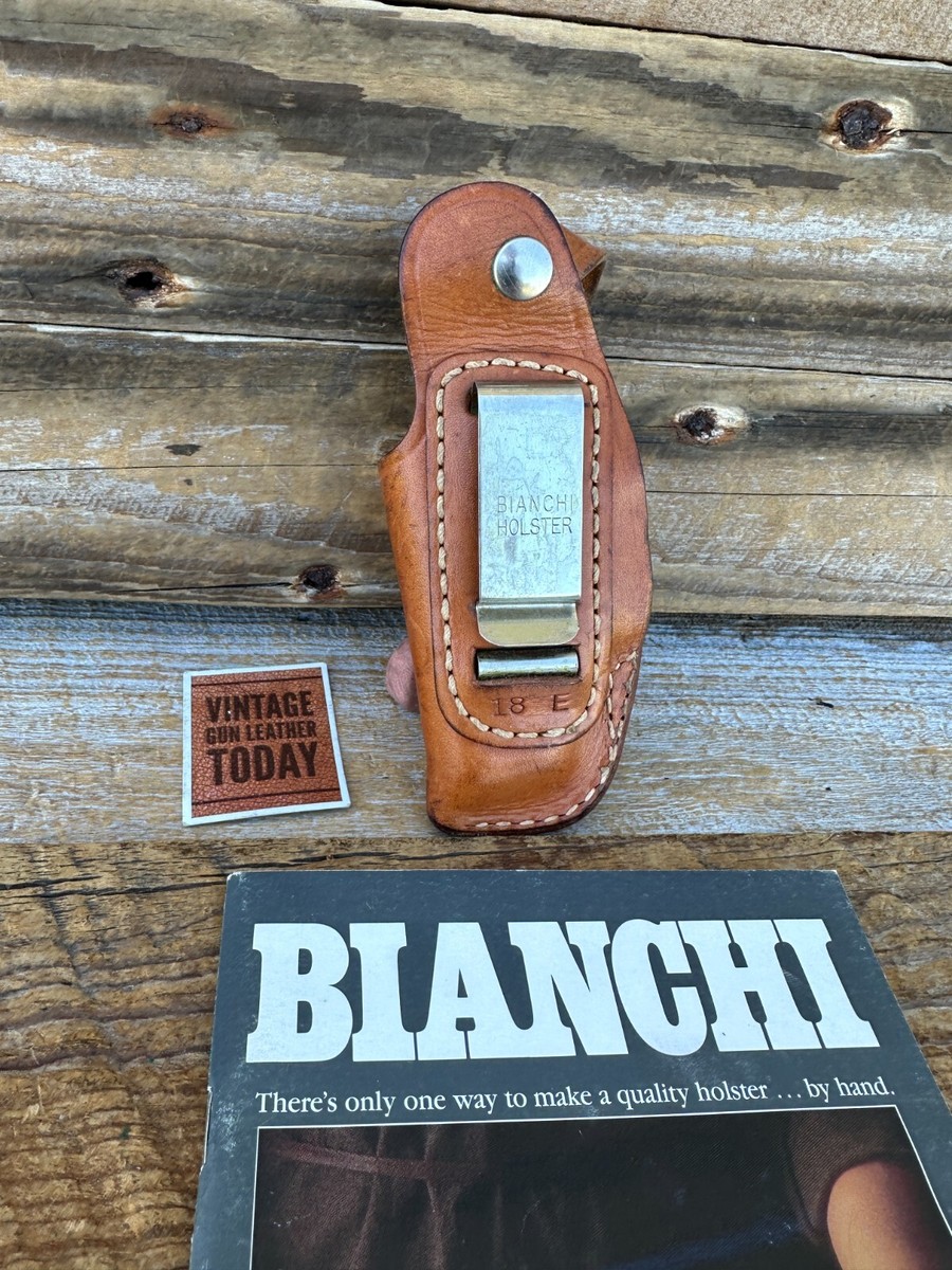 Vintage Bianchi 18E Brown Leather OWB Holster For S&W Escort .22