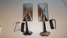 2 Rectangle 6 Long Arm Peep Mirror Outside Side Rear View Door Rat Rod Custom