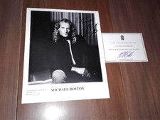 Michael Bolton 8x10 Glossy Photo & Acknowledgement Note : Pop Singer :Look &Read