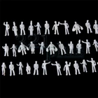 100 pcs. Z Scale People 1:220 Scale Plastic Figures Plastic Z Gauge Miniatures