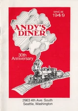 1979 Andy's Diner 30th Anniversary Postcard Booklet Seattle, Washington