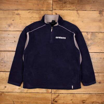 Vintage Reebok Fleecejacke M NFL Dallas Cowboys Blau