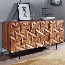 Sideboard FineBuy Kommode 144x72x47 cm Holz Massiv Anrichte Modern Standschrank
