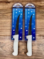 Dexter Russell 6" Kitchen Fishing Hunting Curved Boning Knife Lot of 2.. (31618)