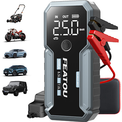 Featou 5000A Car Jump Starter Booster Jumper Portable Power Bank Battery Charge