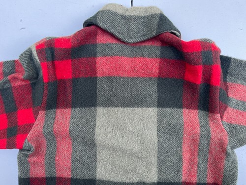 Vintage 1970s Woolrich Quarter Zip Plaid Wool Wilderness Shirt Men's Size M USED - Picture 12 of 13