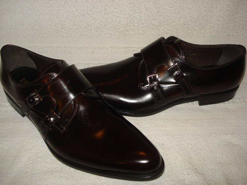 100% AUTHENTIC NEW MEN PRADA LEATHER MONK STRAP DRIVERS/LOAFERS UK 10.5/US 11.5