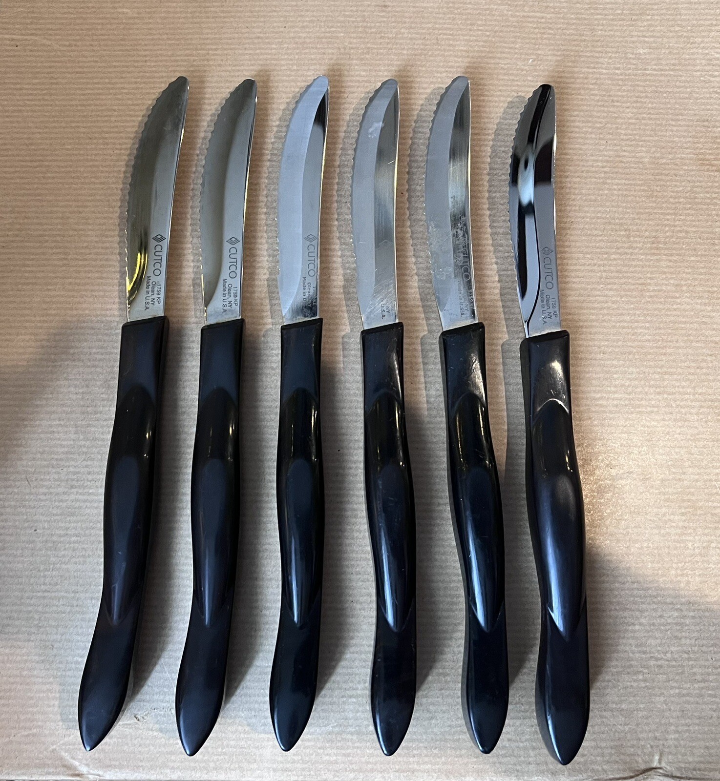 Beautiful Vintage Cutco 1759 Table/Steak Serrated Knife Set of 6 eBay