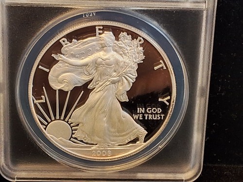2008 W, P AMERICAN SILVER EAGLE SET ANACS PR70 DCAM & MS70 FIRST RELEASE - Picture 4 of 6