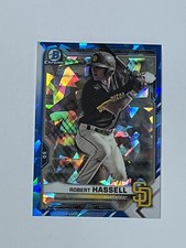 Robert Hassell 2021 Bowman Chrome Sapphire Refractor #BCP-225 Prospect Padres