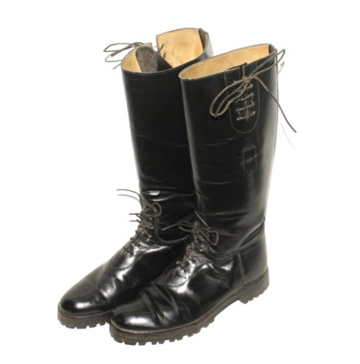 VINTAGE SERVICE REITBEKLEIDUNG YONKERS NY SCHWARZ LEDER REITERSTIEFEL 9,5 UK
