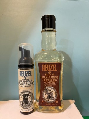 2 Reuzel Beard Foam Wood & Spice & Daily Shampoo 2.36oz & 11.83oz New Authentic