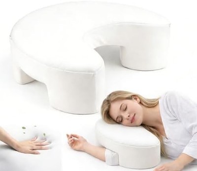 Side Sleeper Pillow with Arm Hole, Upgraded Shoulder Relief System for Neck Pain