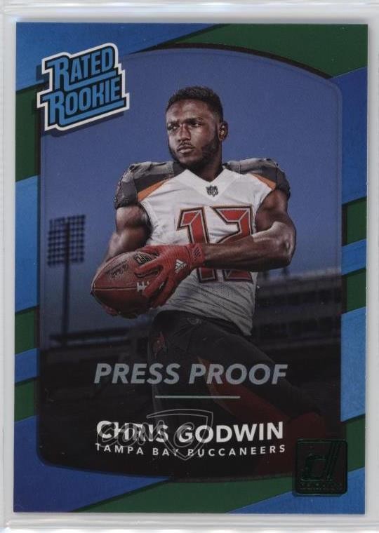2017 Panini Donruss Rated Rookie Press Proof Green Chris Godwin #305 0h0m