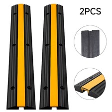 2 Pack of Rubber Cable Protectors 1-Channel Hose Ramp Cable Floor Single Channel