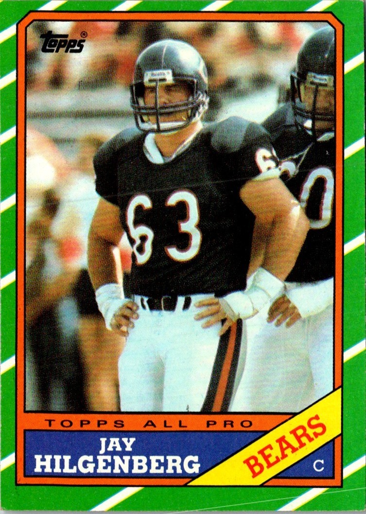 1986 Topps Jay Hilgenberg #17 Chicago Bears Football Card