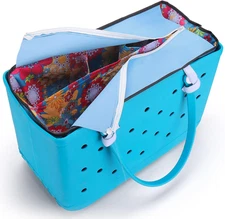 Beach Bag Organizer with Lid for XL Bogg Bags, Accessory Insert Organizer for Bo