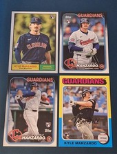 (4) Kyle Manzardo 2024 Topps Update Rookie Card #US262 + #US337 RC Guardians