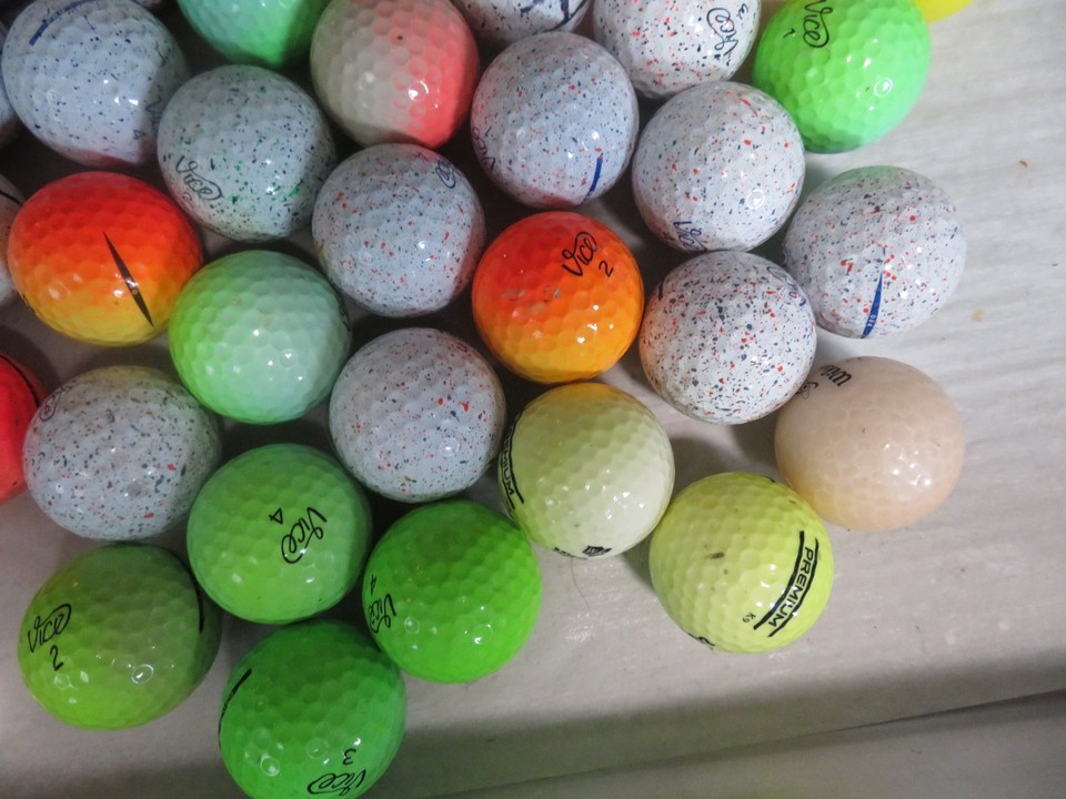 41 Vice Drip and Wilson Golf Balls Bulk Matte Neon Red Green Yellow | eBay