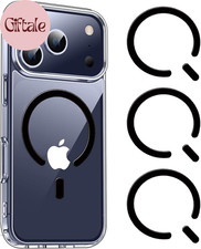 MagSafe Ring Sticker 3 Pack Magnetic Adapter for iPhone Galaxy Black