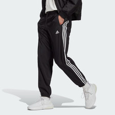 adidas Aeroready Essentials Elastic Cuff Woven 3Stripes Pants Mens Small Black