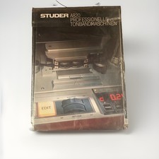 Studer A820 Professional Tape Recorder Original Brochure / Manual Reel To Reel